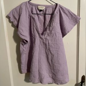 Medium Universal Thread lavender shirt - linen vibes